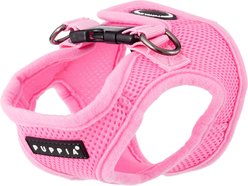 Puppia Vest Polyester Step In Back Clip Dog Harness, Pink, Small