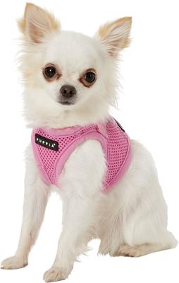 Show full view: Puppia Vest Polyester Step In Back Clip Dog Harness, Pink, X-Small slide 3 of 11