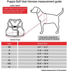 Puppia Vest Polyester Step In Back Clip Dog Harness, Red, Large: 16.9-in chest slide 2 of 8