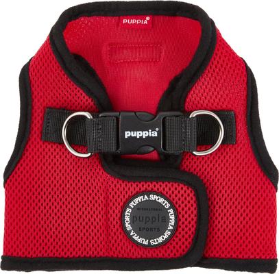 Show full view: Puppia Vest Polyester Step In Back Clip Dog Harness, Red, Large: 16.9-in chest slide 6 of 11