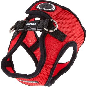 Puppia Vest Polyester Step In Back Clip Dog Harness, Red, Medium: 15.4-in chest