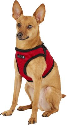 Show full view: Puppia Vest Polyester Step In Back Clip Dog Harness, Red, Medium: 15.4-in chest slide 3 of 11
