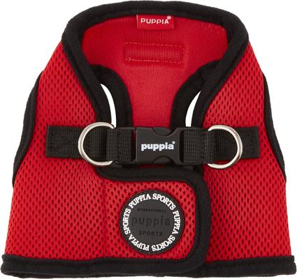Show full view: Puppia Vest Polyester Step In Back Clip Dog Harness, Red, Medium: 15.4-in chest slide 6 of 11