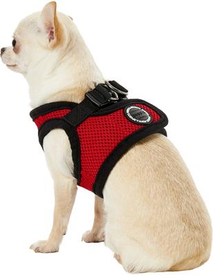 Show full view: Puppia Vest Polyester Step In Back Clip Dog Harness, Red, X-Small slide 4 of 11