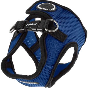 Puppia Vest Polyester Step In Back Clip Dog Harness, Royal Blue, Medium