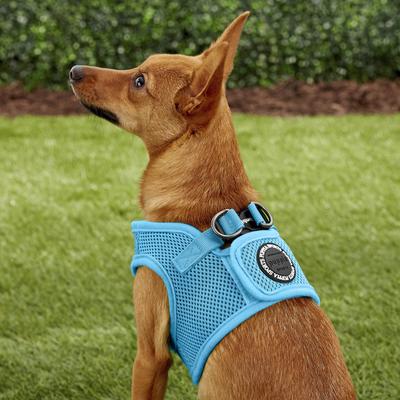Show full view: Puppia Vest Polyester Step In Back Clip Dog Harness, Sky Blue, Medium: 15.4-in chest slide 5 of 11