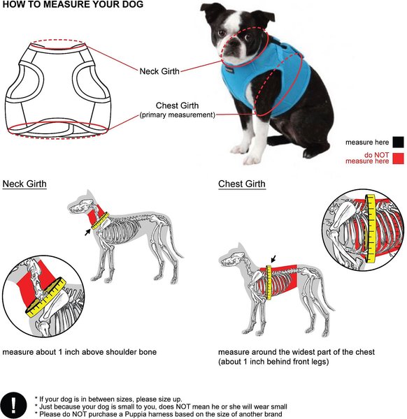 Show full view: Puppia Vest Polyester Step In Back Clip Dog Harness, Sky Blue, Small: 11.2-in chest slide 8 of 11