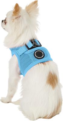 Show full view: Puppia Vest Polyester Step In Back Clip Dog Harness, Sky Blue, X-Small slide 4 of 11