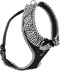 Puppia Vivien A Style Polyester Back Clip Dog Harness, Black, Large: 20 to 29-in chest