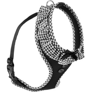 Puppia Vivien A Style Polyester Back Clip Dog Harness, Black, Large: 20 to 29-in chest