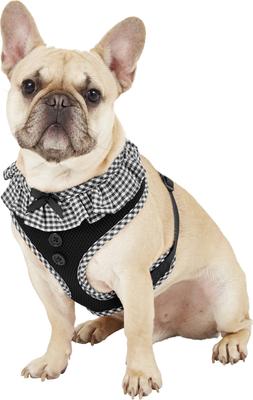 Show full view: Puppia Vivien A Style Polyester Back Clip Dog Harness, Black, Large: 20 to 29-in chest slide 4 of 11