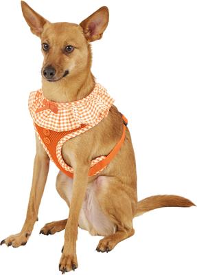 Show full view: Puppia Vivien A Style Polyester Back Clip Dog Harness, Orange, Medium: 15 to 22-in chest slide 3 of 10