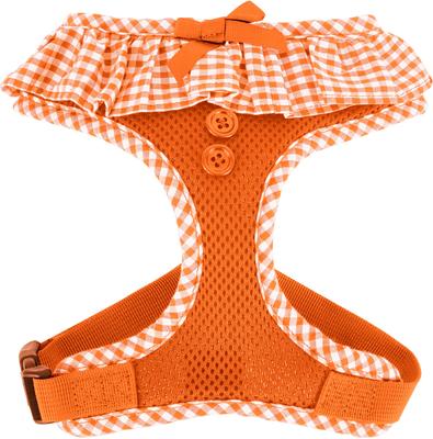 Show full view: Puppia Vivien A Style Polyester Back Clip Dog Harness, Orange, Medium: 15 to 22-in chest slide 6 of 10