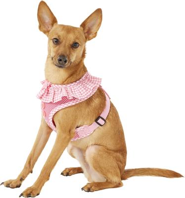 Show full view: Puppia Vivien A Style Polyester Back Clip Dog Harness, Pink, Medium: 15 to 22-in chest slide 3 of 10