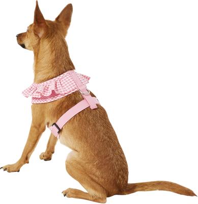Show full view: Puppia Vivien A Style Polyester Back Clip Dog Harness, Pink, Medium: 15 to 22-in chest slide 4 of 10