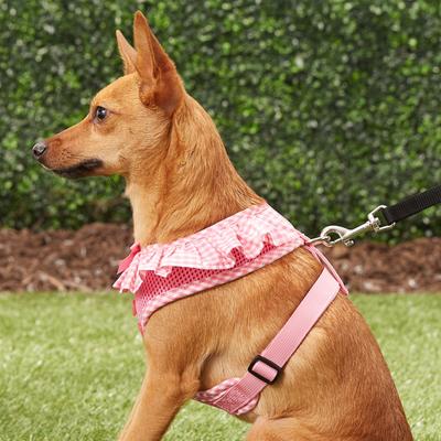 Show full view: Puppia Vivien A Style Polyester Back Clip Dog Harness, Pink, Medium: 15 to 22-in chest slide 5 of 10
