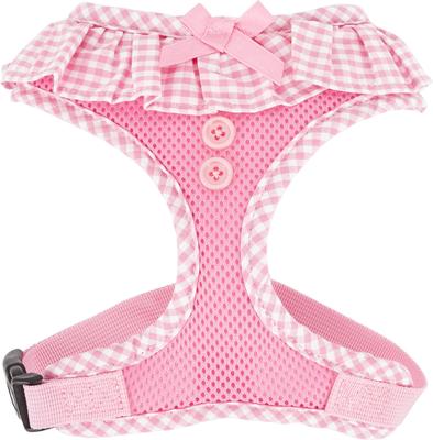 Show full view: Puppia Vivien A Style Polyester Back Clip Dog Harness, Pink, Medium: 15 to 22-in chest slide 6 of 10