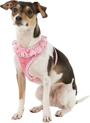 Show full view: Puppia Vivien A Style Polyester Back Clip Dog Harness, Pink, Small: 12 to 17.5-in chest slide 4 of 11