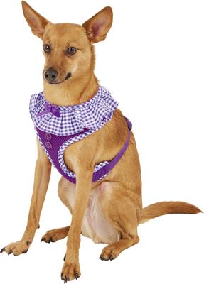 Show full view: Puppia Vivien A Style Polyester Back Clip Dog Harness, Purple, Medium: 15 to 22-in chest slide 3 of 10