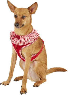 Show full view: Puppia Vivien A Style Polyester Back Clip Dog Harness, Red, Medium: 15 to 22-in chest slide 3 of 10