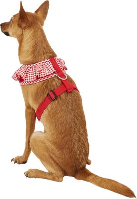 Show full view: Puppia Vivien A Style Polyester Back Clip Dog Harness, Red, Medium: 15 to 22-in chest slide 4 of 10