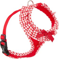 Puppia Vivien A Style Polyester Back Clip Dog Harness, Red, Small: 12 to 17.5-in chest