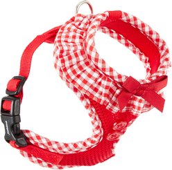Puppia Vivien A Style Polyester Back Clip Dog Harness, Red, X-Small: 9 to 12.5-in chest