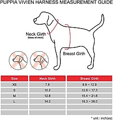 Puppia Vivien A Style Polyester Back Clip Dog Harness, Red, X-Small: 9 to 12.5-in chest slide 2 of 7