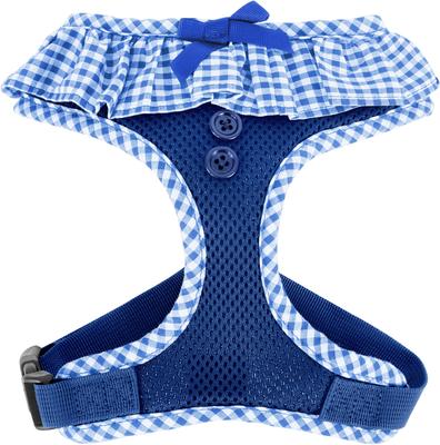 Show full view: Puppia Vivien A Style Polyester Back Clip Dog Harness, Royal Blue, Medium: 15 to 22-in chest slide 7 of 11