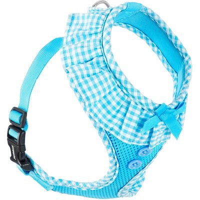 Puppia Puppia Vivien A Style Polyester Back Clip Dog Harness, Sky Blue, Medium: 15 to 22-in chest