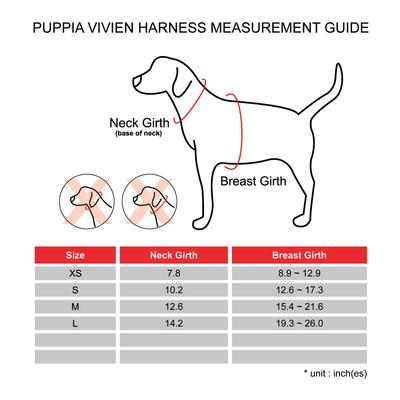 Show full view: Puppia Vivien A Style Polyester Back Clip Dog Harness, Sky Blue, Medium: 15 to 22-in chest slide 3 of 11