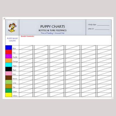 Show full view: Puppies in Bloom Color Coordinated Breeder Record Keeping Charts slide 3 of 8