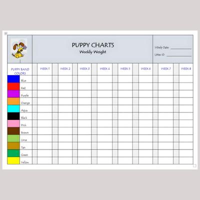 Show full view: Puppies in Bloom Color Coordinated Breeder Record Keeping Charts slide 5 of 8
