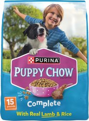 Puppy Chow Complete with Real Lamb & Rice High Protein Dry Dog Food, 15-lb bag