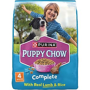 Puppy Chow Complete with Real Lamb & Rice High Protein Dry Dog Food, 4-lb bag