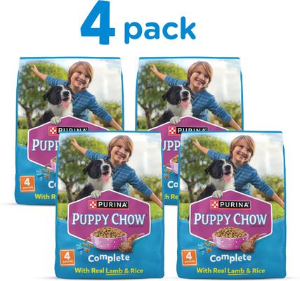 Show full view: Puppy Chow Complete with Real Lamb & Rice High Protein Dry Dog Food, 4-lb bag slide 3 of 14