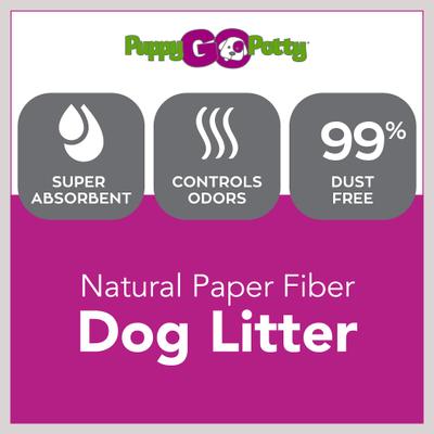 Show full view: Puppy Go Potty Natural Paper Fiber Dog Litter, 8.5-lb bag slide 3 of 11