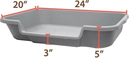 Show full view: Puppy Pan Dog, Cat & Small Animal Litter Pan, Gray, Large slide 3 of 8