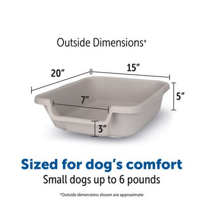 Show full view: Puppy Pan Dog, Cat & Small Animal Litter Pan, Gray, Small slide 3 of 8