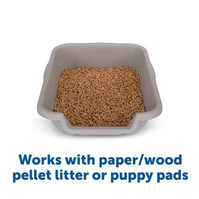 Show full view: Puppy Pan Dog, Cat & Small Animal Litter Pan, Gray, Small slide 4 of 8