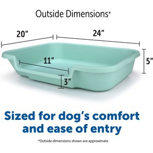 Puppy Pan Dog, Cat & Small Animal Litter Pan, Green, Large
