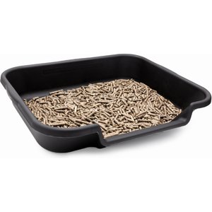 Puppy Pan Dog, Cat & Small Animal Litter Pan, Large, Black