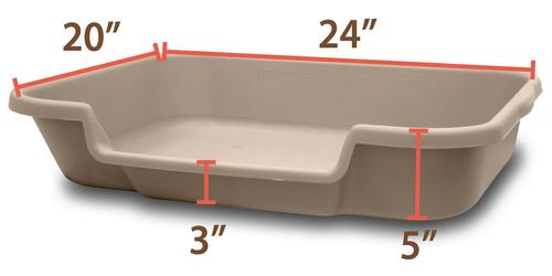 Show full view: Puppy Pan Dog, Cat & Small Animal Litter Pan, Large, Tan slide 2 of 6