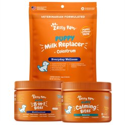 Puppy Supplement Variety Pack - Zesty Paws Milk Replacer Supplement, 8-in-1 Supplement, Calming Supplement