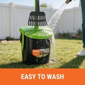 Pupzle Dog Pooper Scooper with Bag Attachment, Lavender Scented, Green, 75 Refill bags