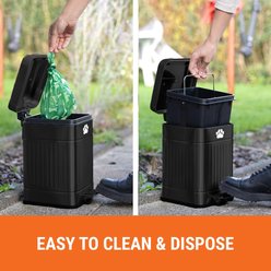 Pupzle Small Poop Bin Dog Waste Trash Can with Lid & Lavender Scented Bags, 1.3-gal, 30 Bags slide 2 of 9