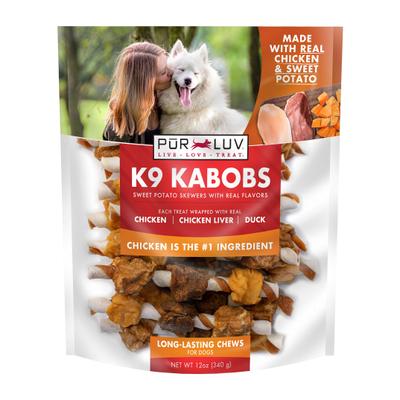 Show full view: Pur Luv K9 Kabob Real Chicken & Sweet Potato Dog Treats, 12-oz bag slide 1 of 11