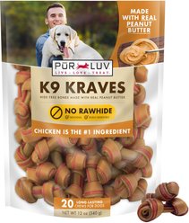 Pur Luv K9 Kraves Peanut Butter Dog Treats, 20 count