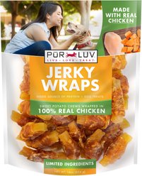 Pur Luv Sweet Potato Chews Jerky Wraps Dog Treats, 16-oz bag