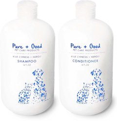 Pure + Good Blue Cypress + Neroli Shampoo & Dog & Cat Conditioner Set, 16-fl oz bottle, case of 2
